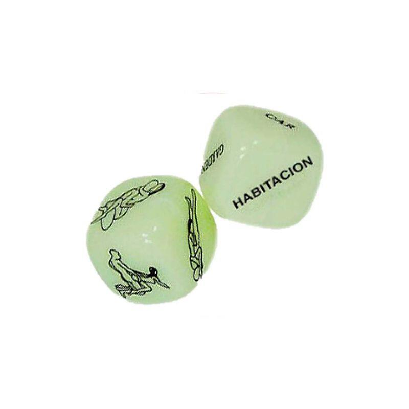 2 Dados Fosforescentes Postura Y Lugar