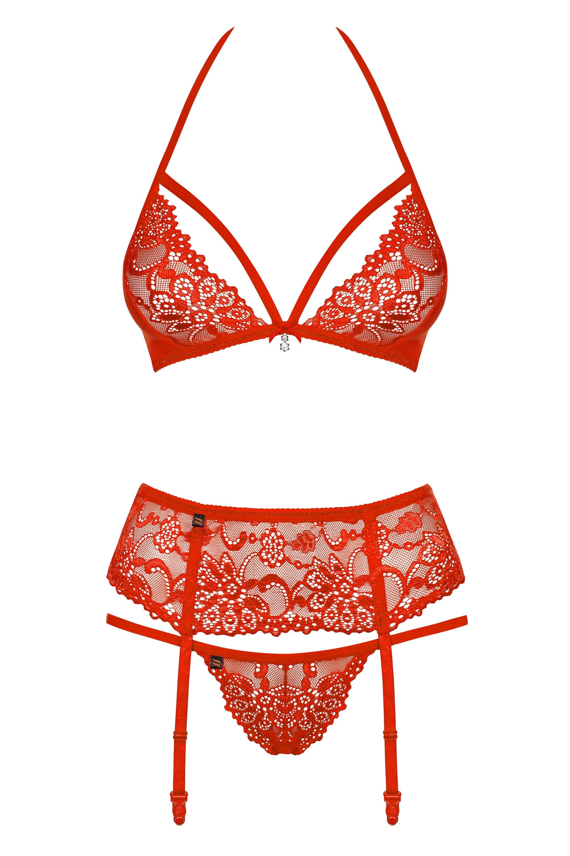 Obsessive - 838-Seg-3 Set Con Liguero L/Xl