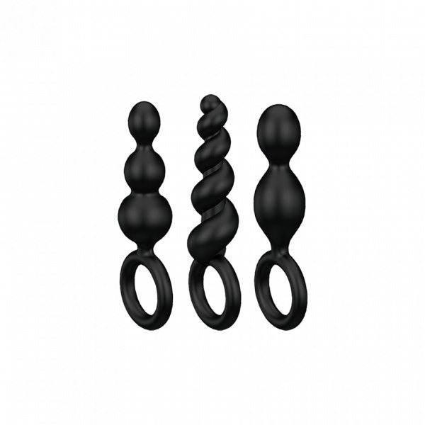 Satisfyer - Anal Plugs Set 3 Pcs Negro