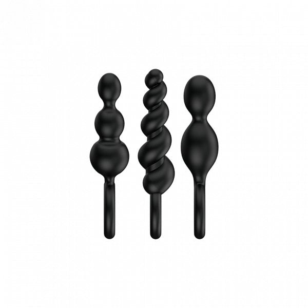 Satisfyer - Anal Plugs Set 3 Pcs Negro