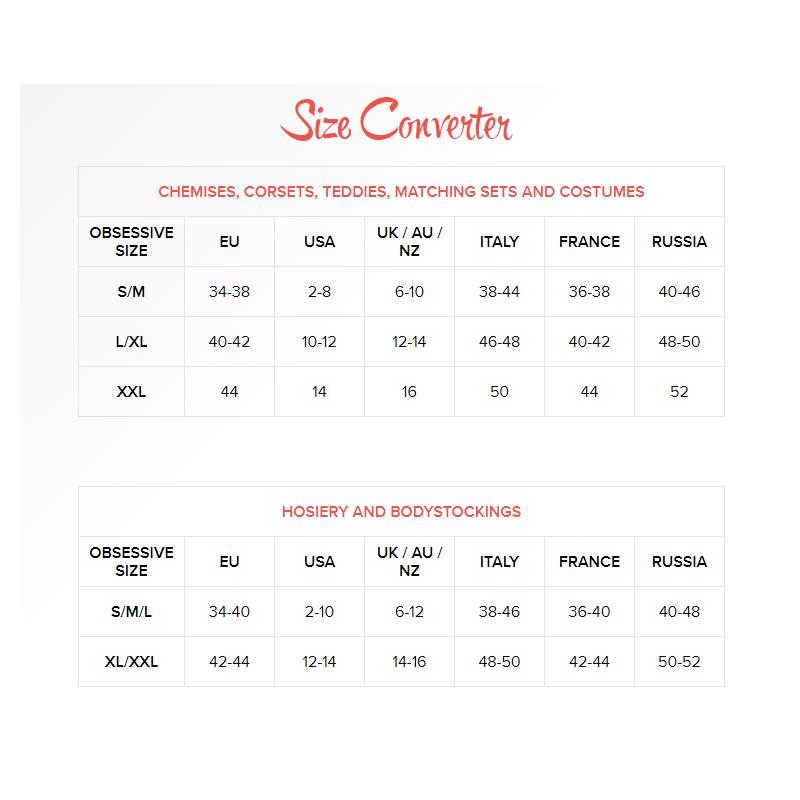 Obsessive - 860-Set-1 Set Dos Piezas Rojo S/M