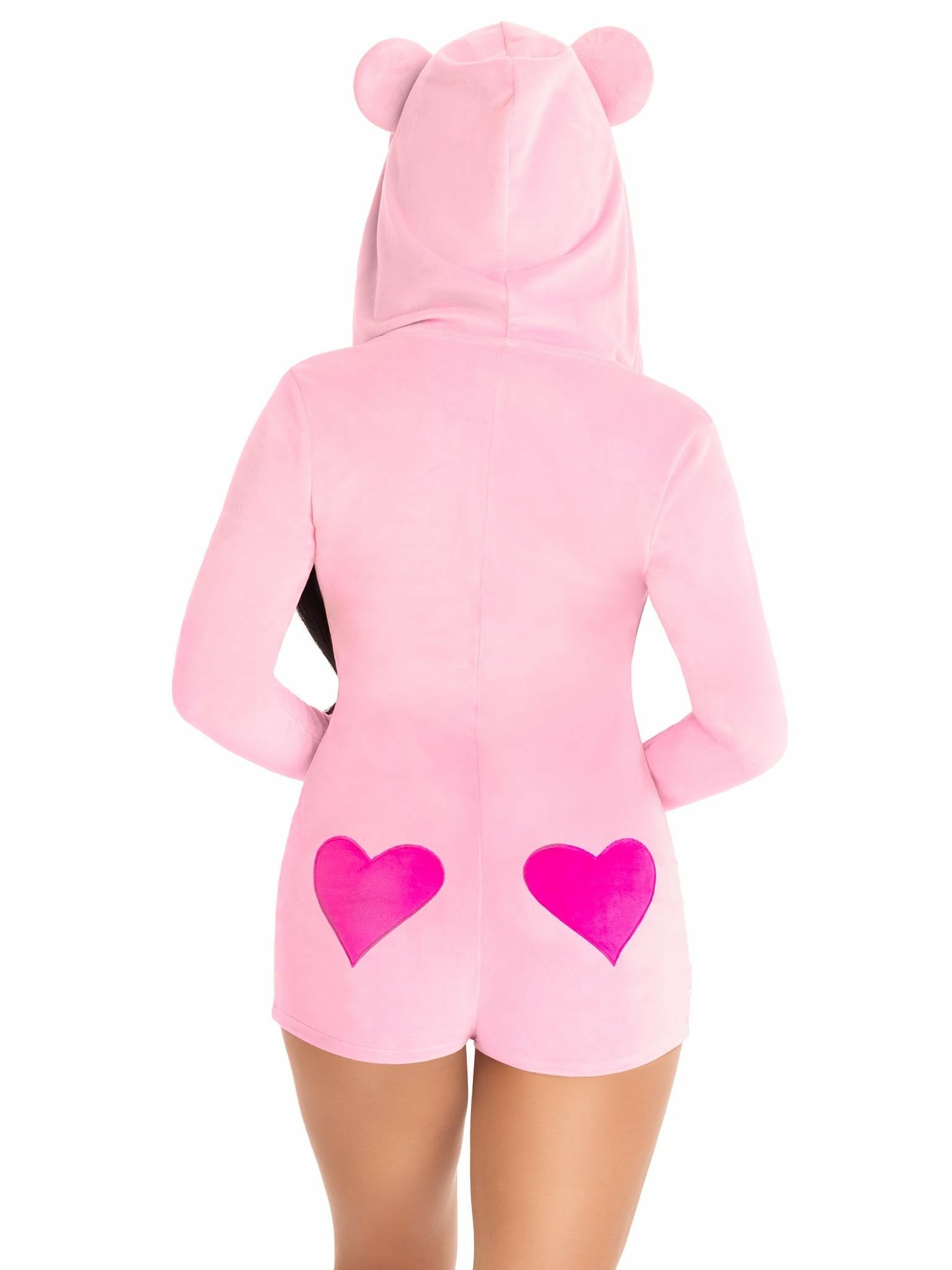 Leg Avenue - Body Osito Terciopelo Rosa S