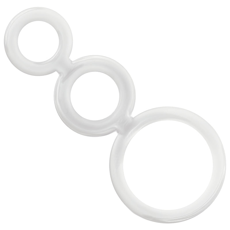 Addicted Toys - Set Anillos Pene Y Testiculos Clear