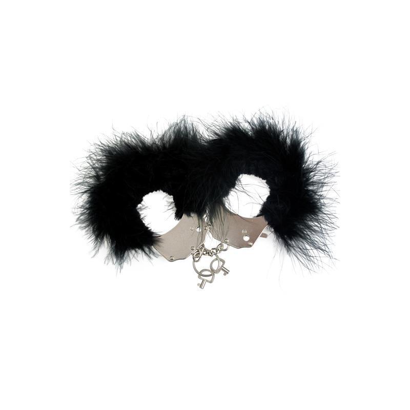Adrien Lastic - Esposas Metal Con Plumas Negro