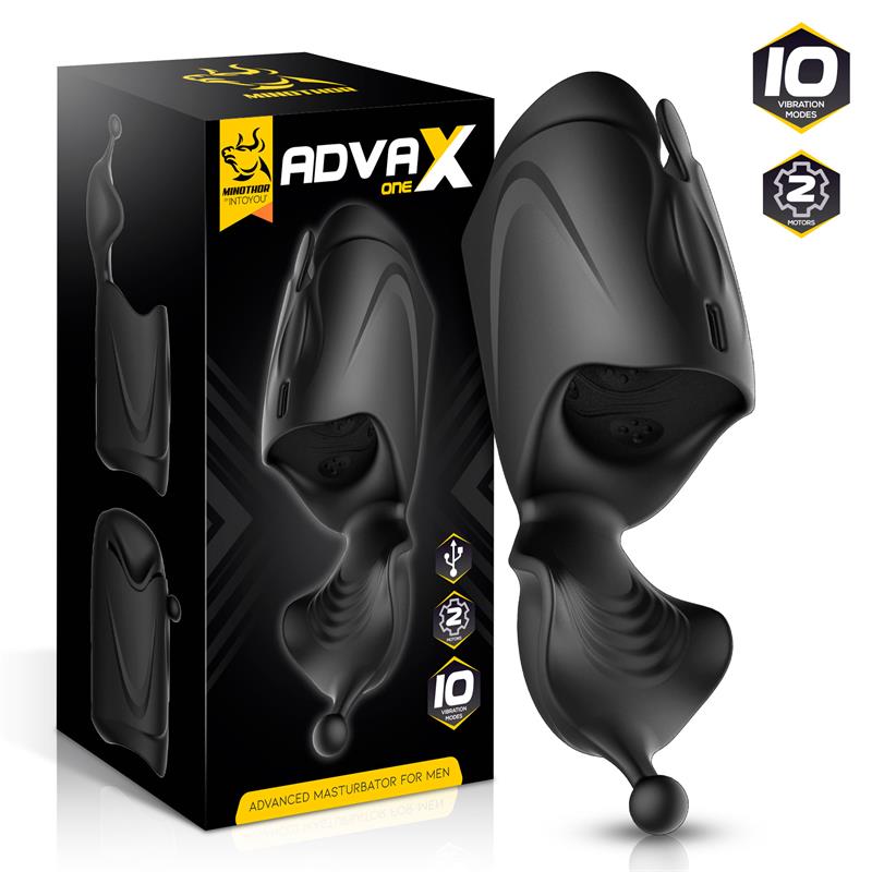 Advax One Masturbador Doble Motor Estimulación Multiple Flexible Usb