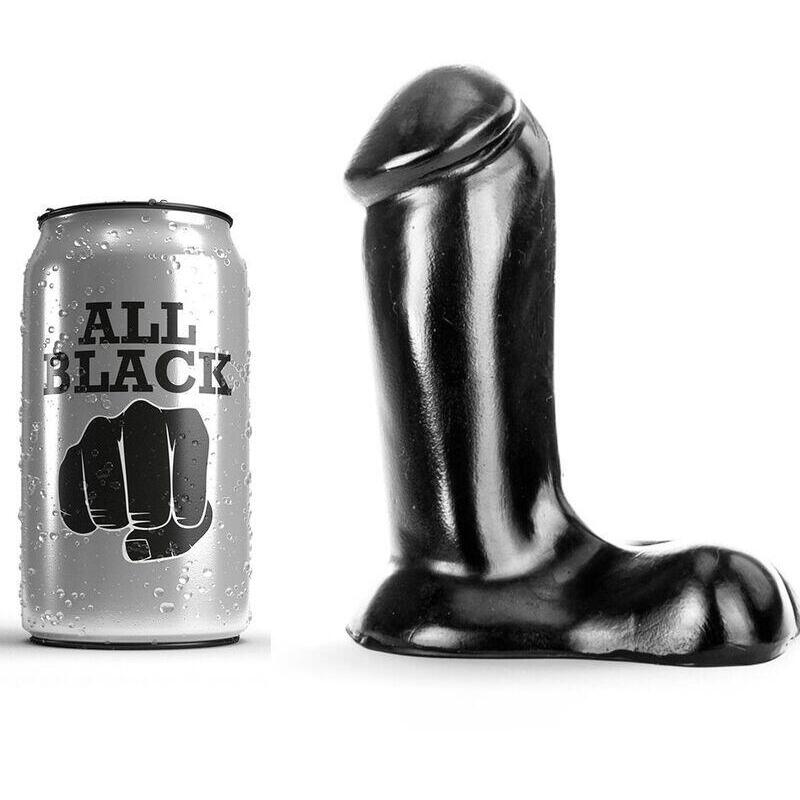 All Black Dildo Realistico 14 Cm