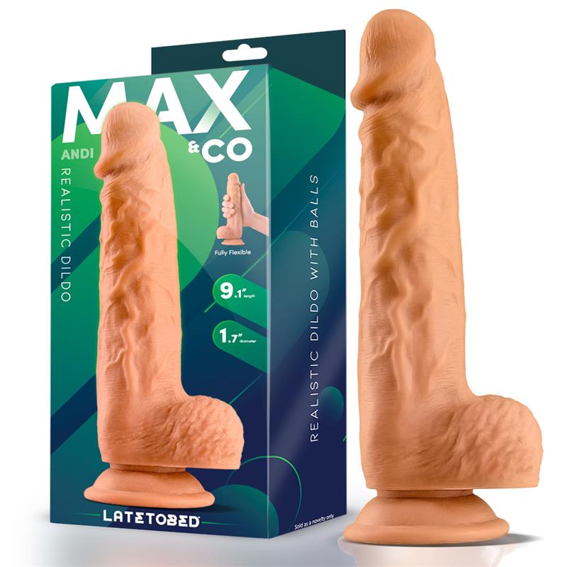Andi Dildo Realista Con Testículos 9.1 Natural