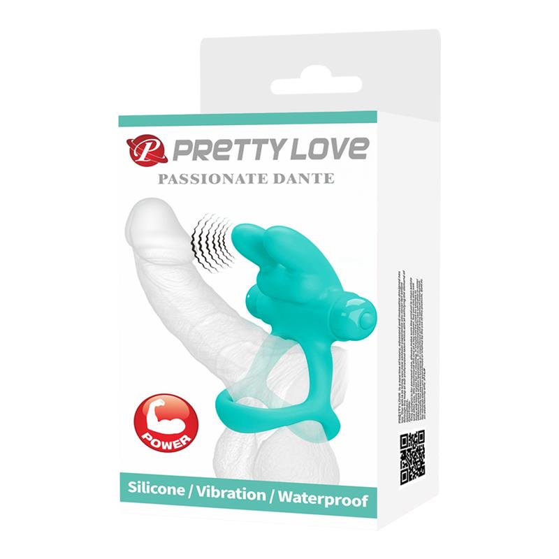 Pretty Love - Dante Anillo Vibrador Rabbit Verde