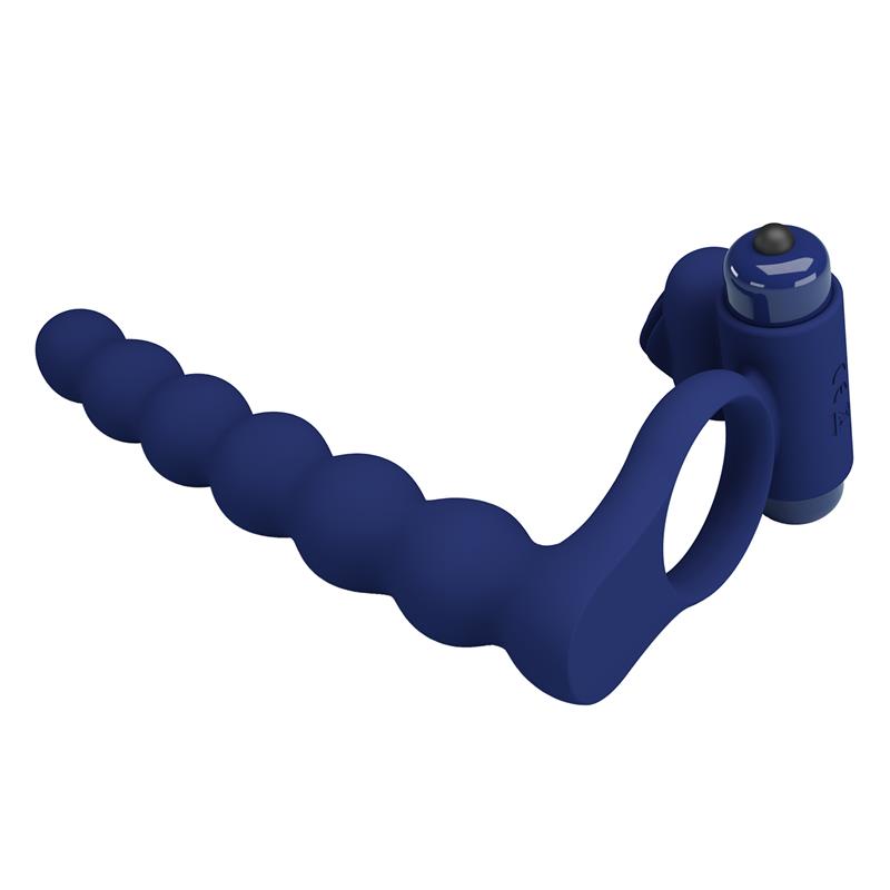 Pretty Love - Ajmal Anillo Vibrador Con Plug Azul