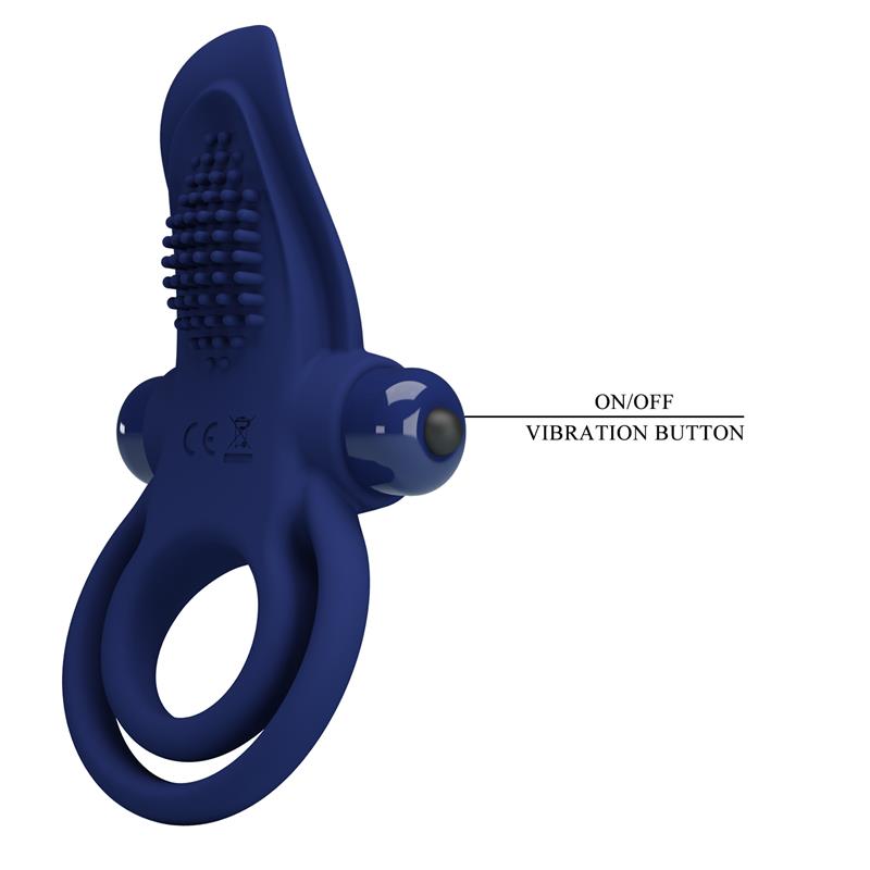 Pretty Love - Bronson Doble Anillo Con Vibración Azul