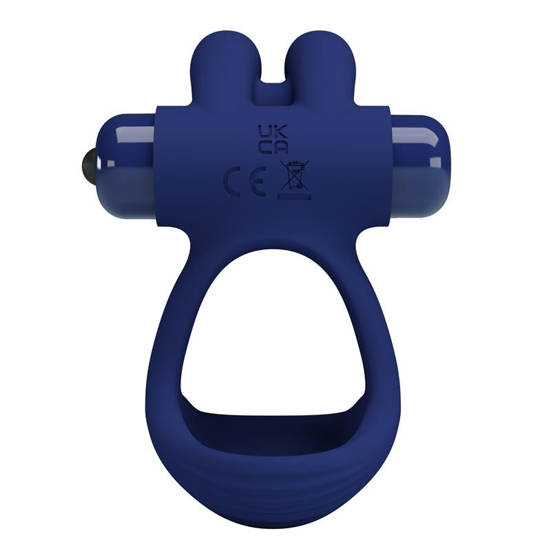 Pretty Love - Francisco Doble Anillo Vibrador Rabbit Azul