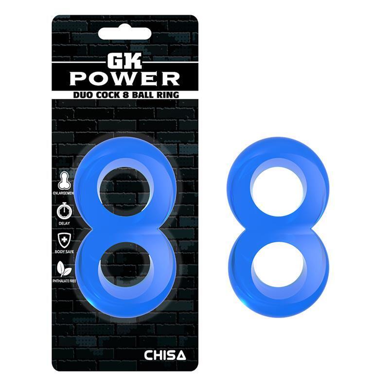 Anillo Para El Pene Doble Duo Cock 8 Azul