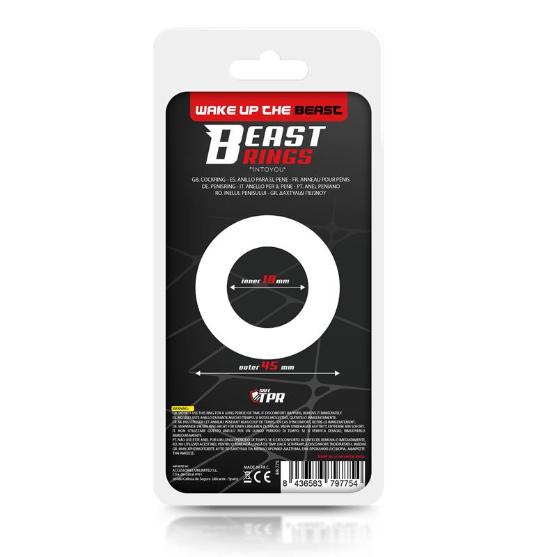 Anillo Para El Pene Striped Súper Flexible 1.9 Cm Transparente