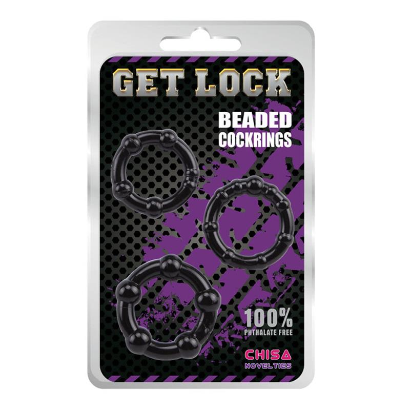 Anillos Para El Pene Beaded Negro