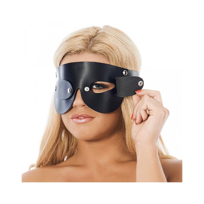 Antifaz Con Anteojeras Desmontables Cuero Ajustable