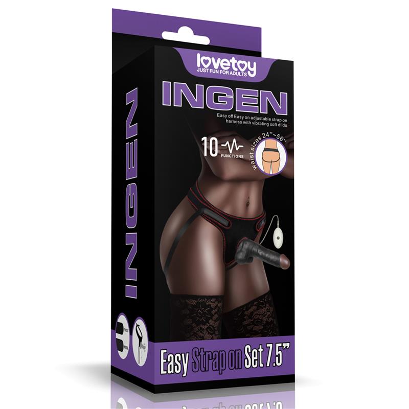 Arnés Ajustable Con Dildo 10 Funciones 7.5