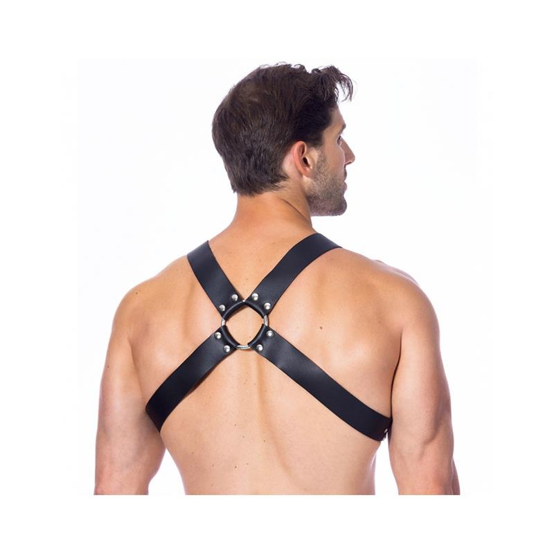Arnés Ajustable De Cuero Con Hebillas