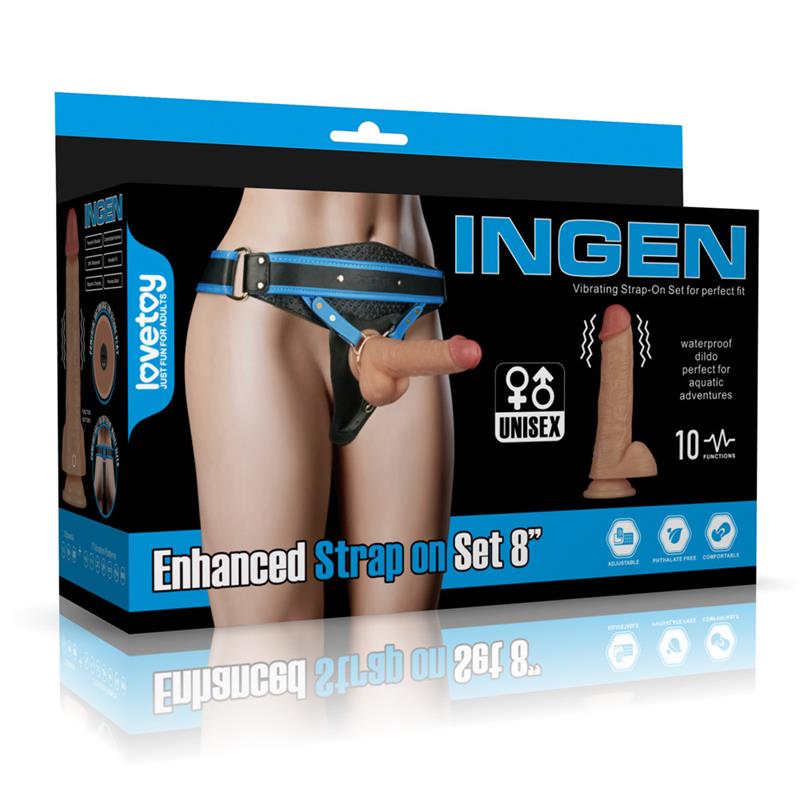Arnés Con Dildo Con Vibración 8 Talla (Interno):Xs/S/M