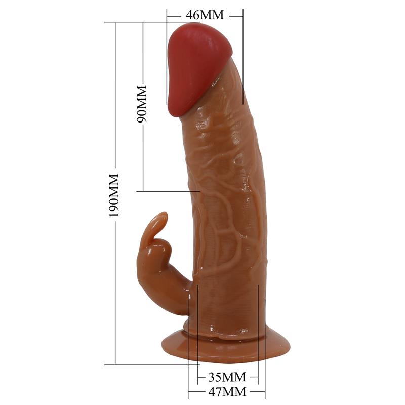 Pretty Love - Marion Harness Briefs Universal Con Dildo Vibración 19 Cm Mulato