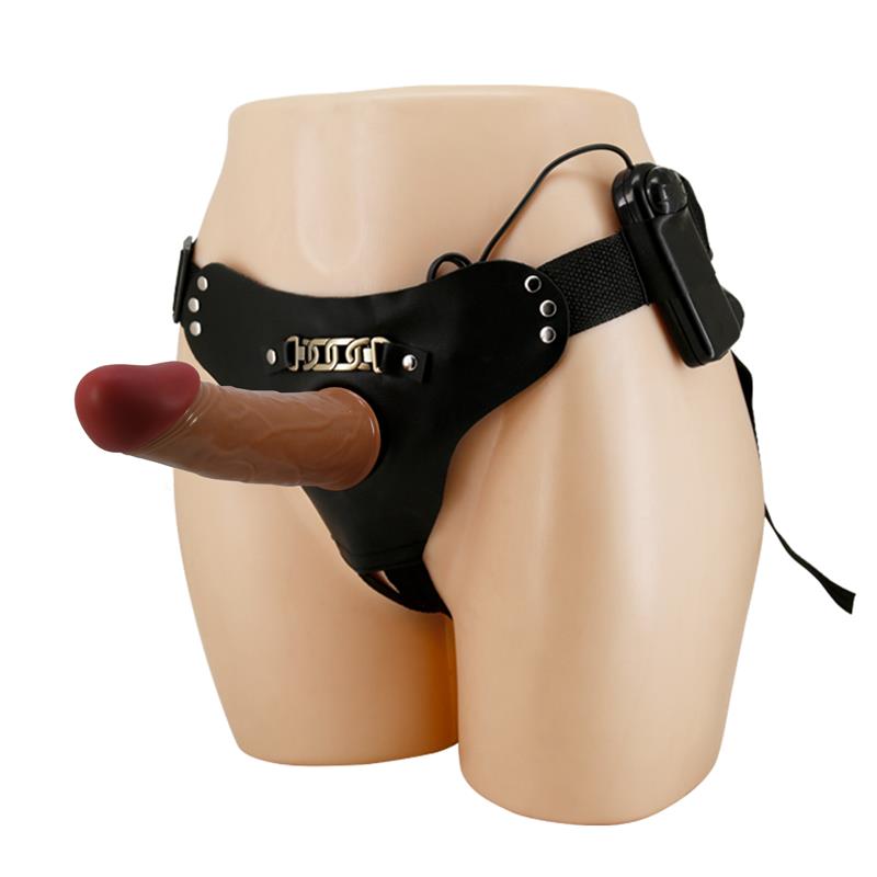 Pretty Love - Starks Harness Briefs Vibración Multi-Velocidad Dildo 17,5 Cm Mulato