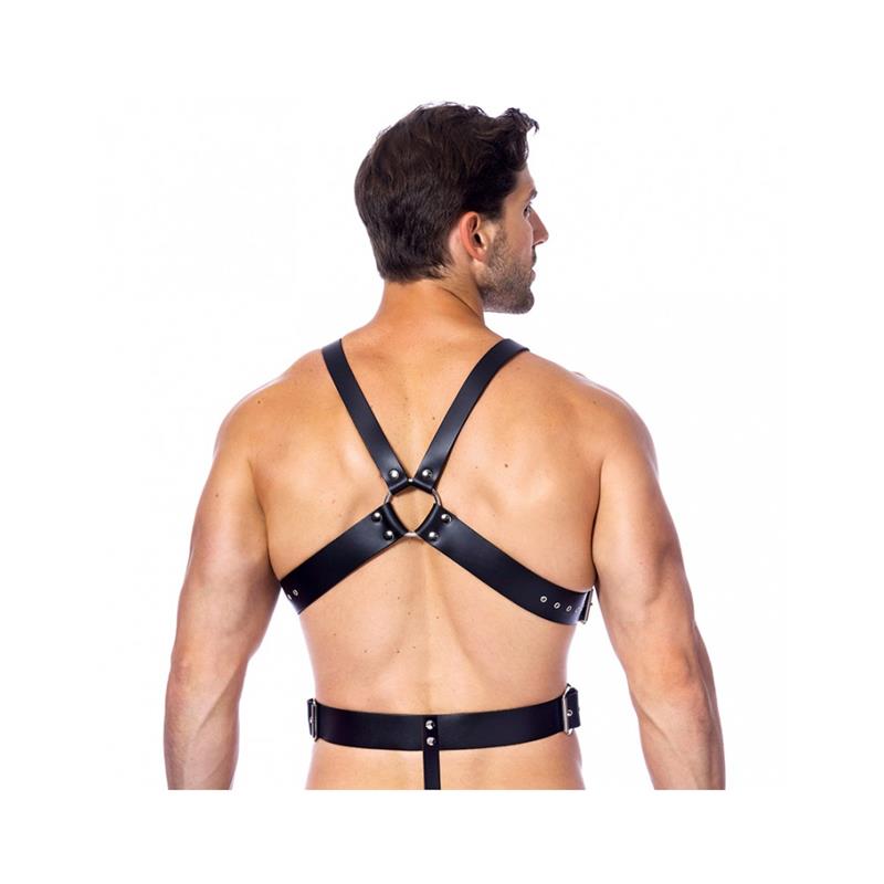 Arnés De Cuero Ajustable Con Aros