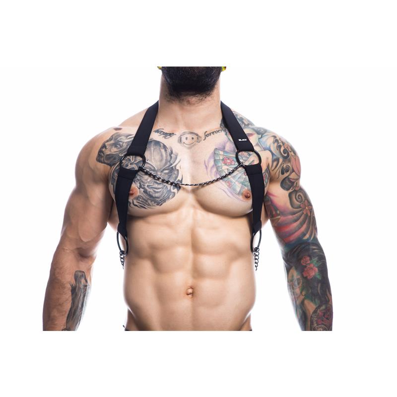 Arnés De Pecho Black Chain Talla (Interno):S/M
