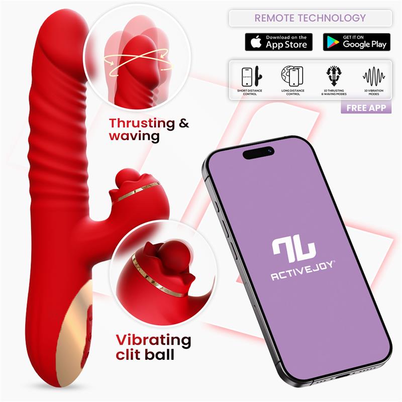 Vibrador Ascen Con Thrusting Y Waving Y App Usb Magnético