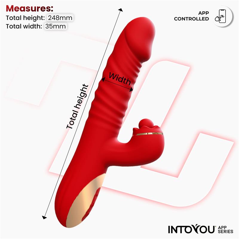 Vibrador Ascen Con Thrusting Y Waving Y App Usb Magnético