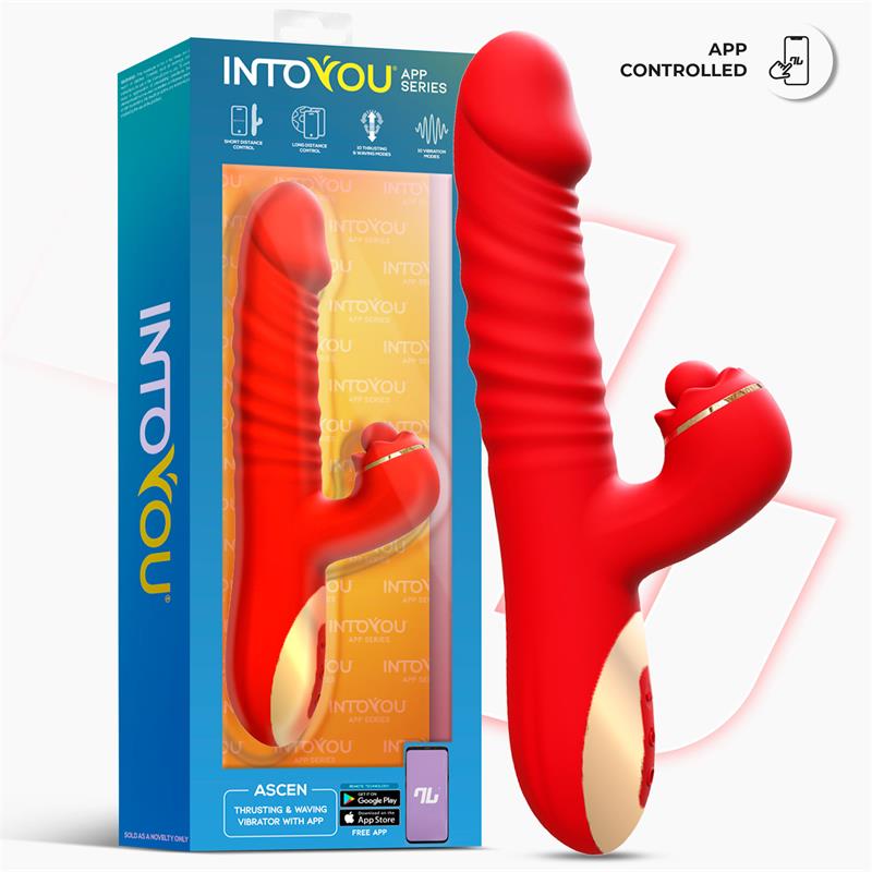 Vibrador Ascen Con Thrusting Y Waving Y App Usb Magnético