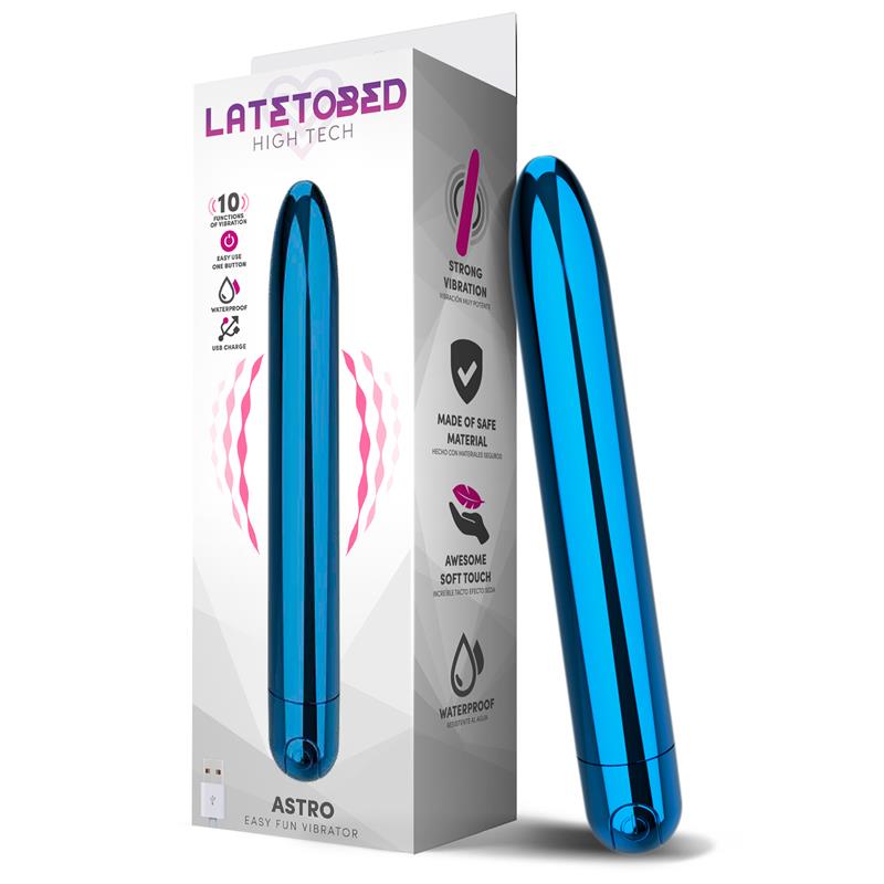 Astro Vibrador 10 Funciones Usb Azul