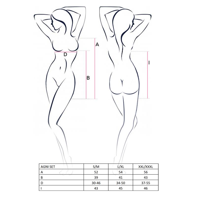 Agni Set Negro Talla (Interno):Xxl/Xxxl