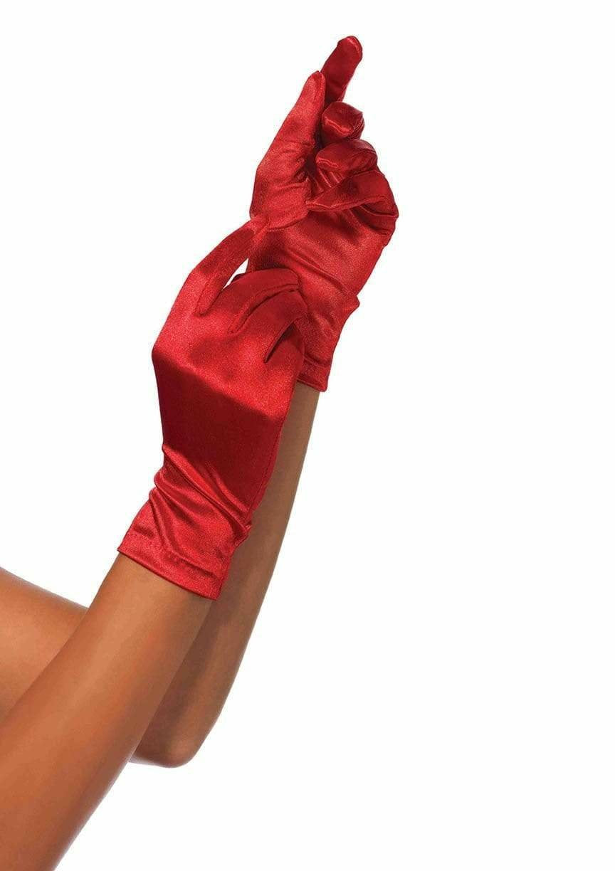 Leg Avenue - Guantes Satin Rojo