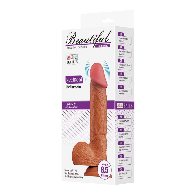Baile - Bahamut Vibrador Realístico 21.8 Cm Natural Control Remoto