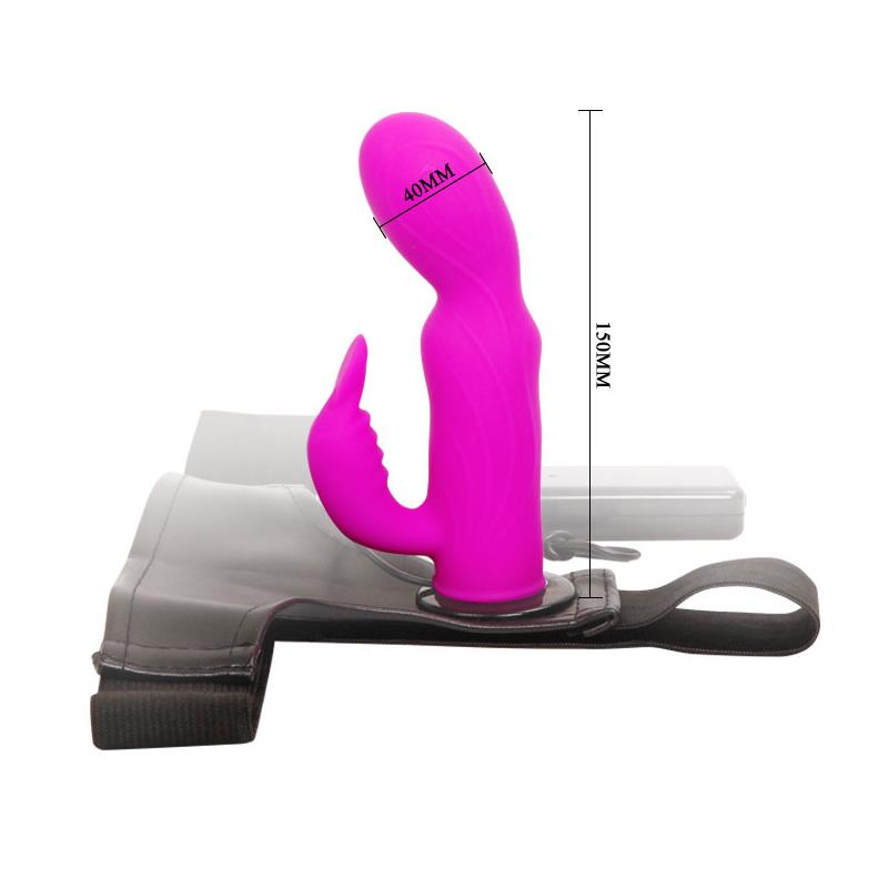 Baile Arnés Con Dildo Púrpura 15 Cm