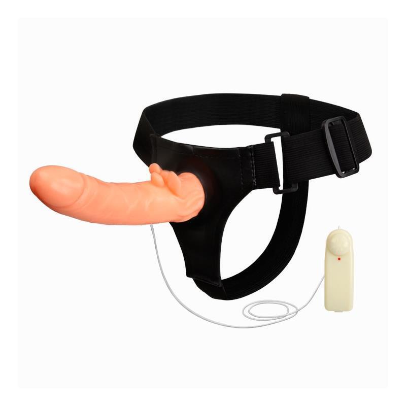 Baile Arnés Con Dildo Y Control Remoto 18 Cm