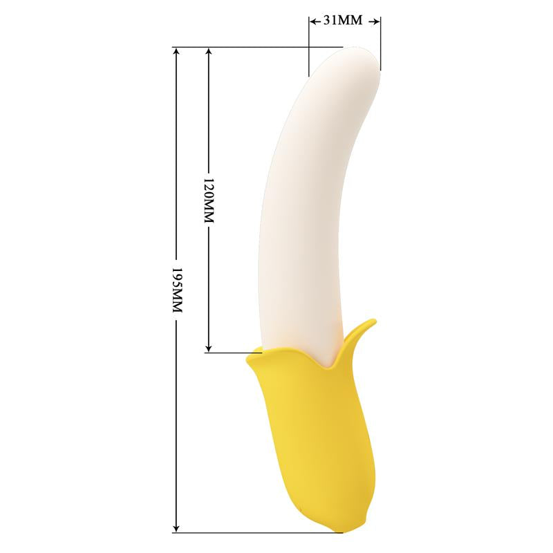 Pretty Love - Banana Geek Super Power 7 Vibraciones Up&Down Silicona Negro