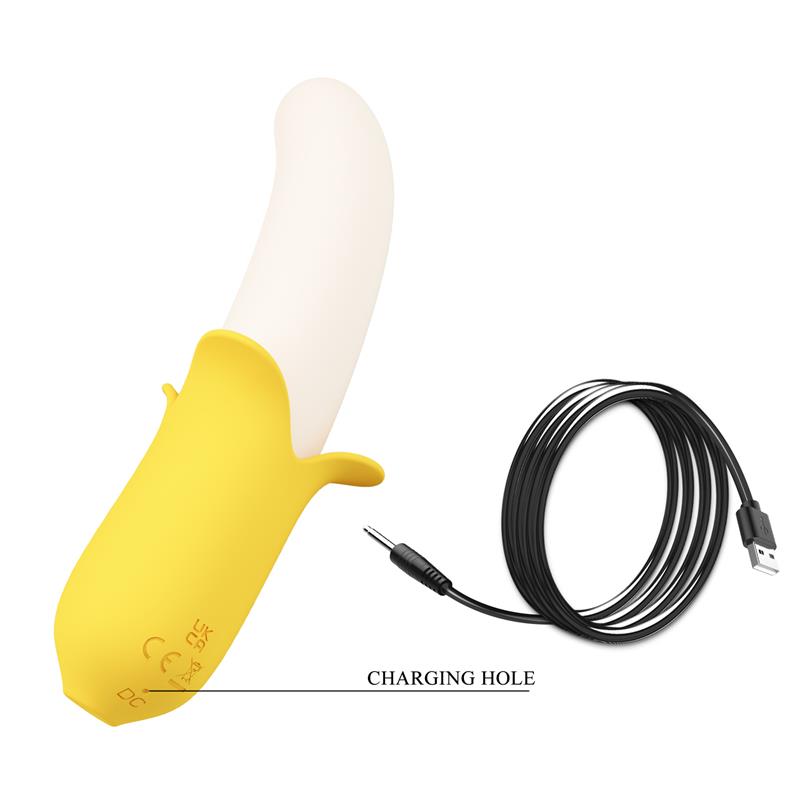 Pretty Love - Banana Geek Super Power 7 Vibraciones Up&Down Silicona Negro