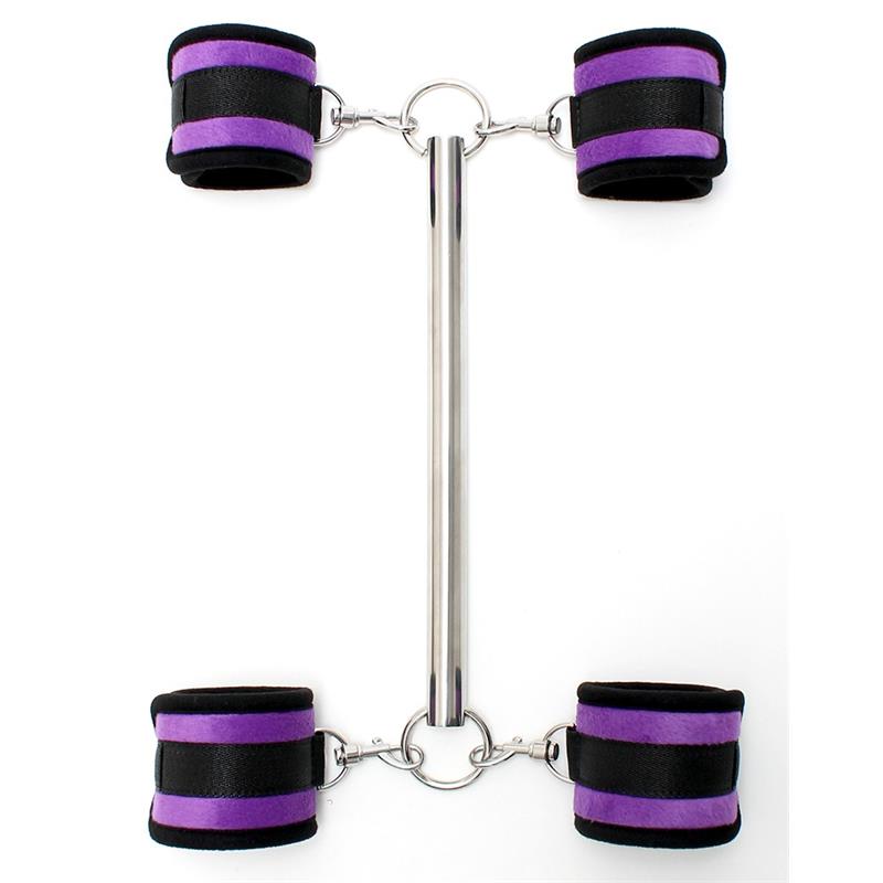 Barra Separadora Con Esposas Purpura
