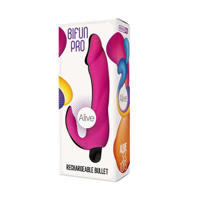Alive - Bifun Pro Dildo Vibrador Rosa 14.9 Cm