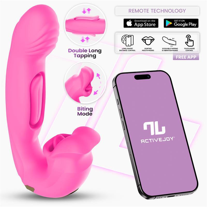 Bimby Vibrador Con Mordisqueo Y Lengua Doble Tapping Con App