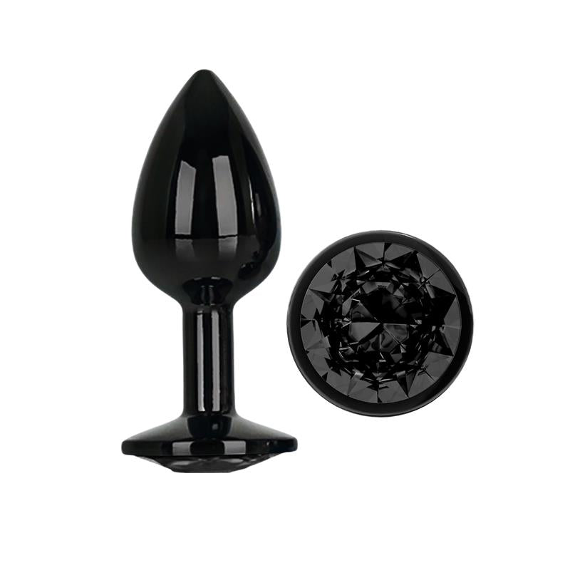 Blackgem Plug Anal Metálico Con Joya Talla S Negro