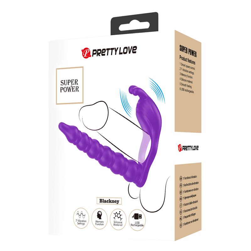 Pretty Love - Blackney Anillo Pene Con Plug Vibrador Lila