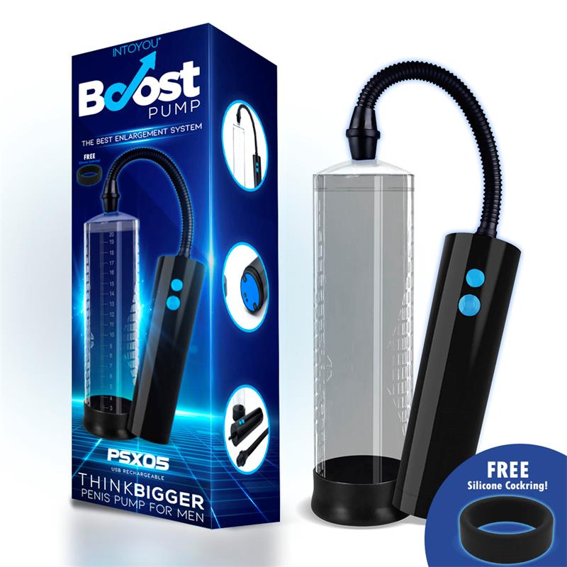 Bomba Con Control Remoto Para El Pene Psx05 Usb Recargable Transparente