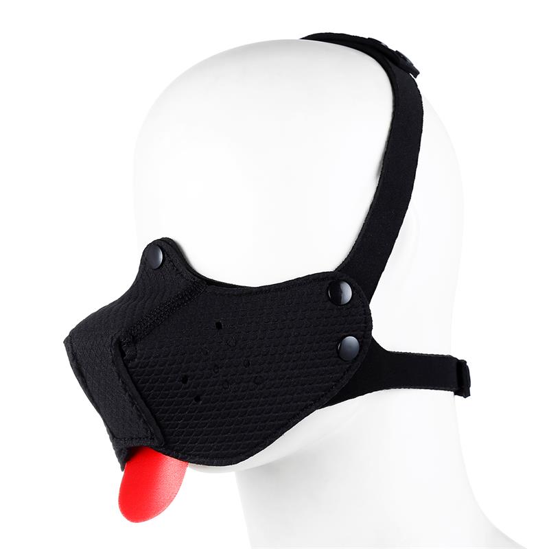 Bozal De Perro De Neopreno Desmontable Ajustable Negro