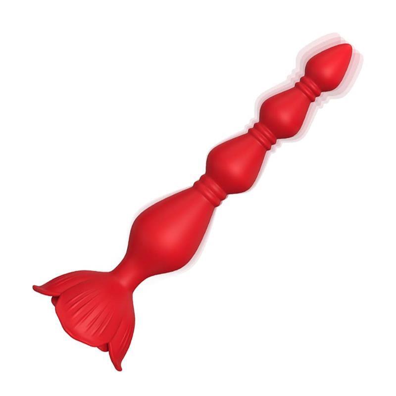 Cadena Anal Con Vibración Base De Rosa