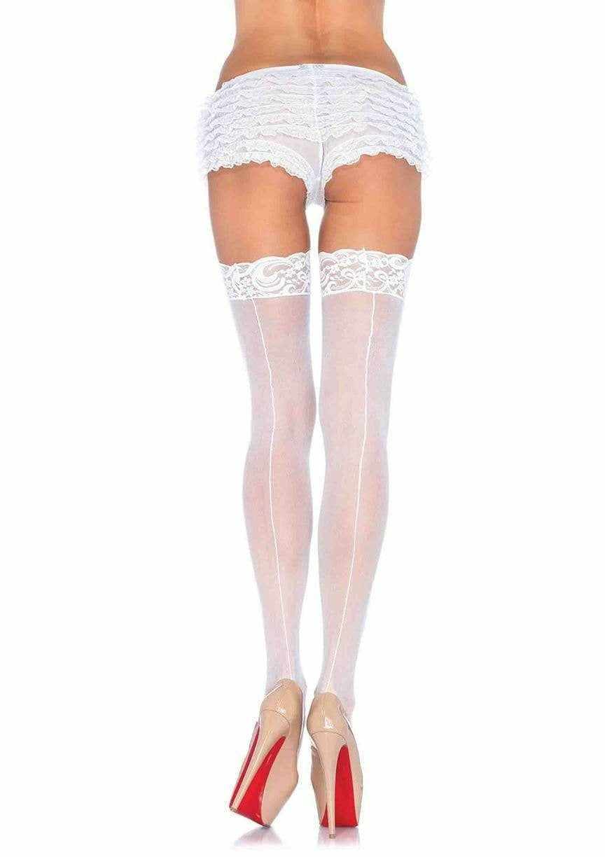 Leg Avenue - Medias Altas Blancas Talla Unica