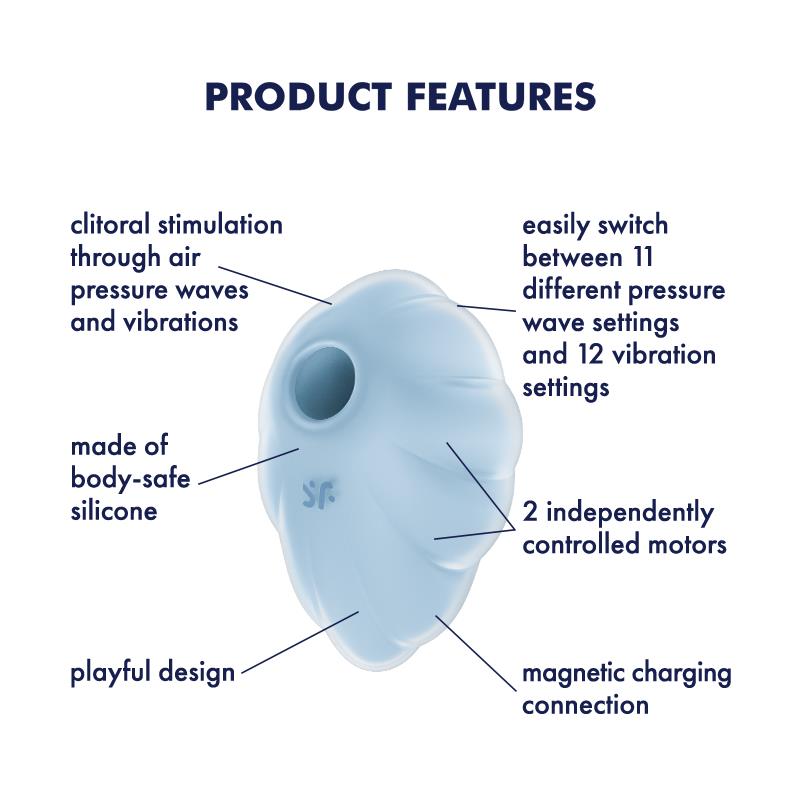Satisfyer - Cloud Dancer Azul Vibrador Air Pulse