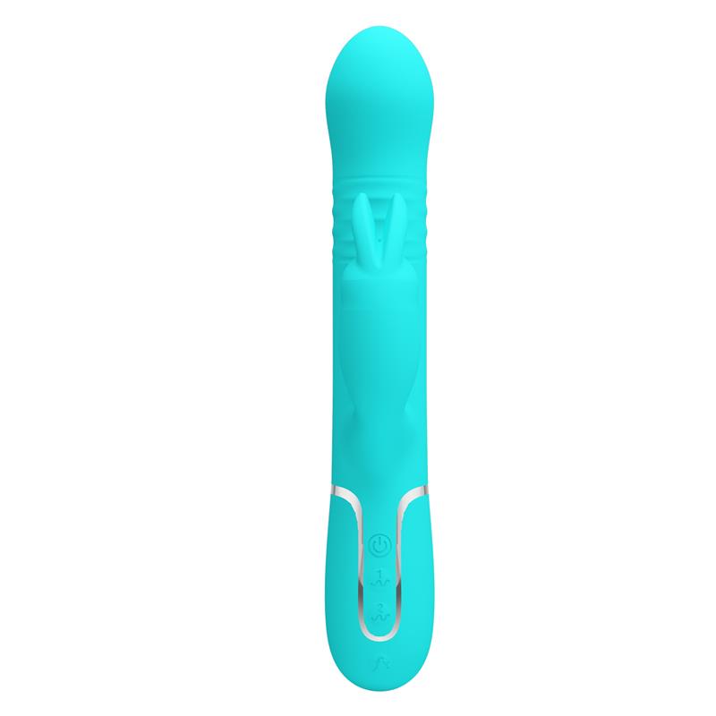 Pretty Love - Vibrador Coale Rabbit Perlas Verde Agua