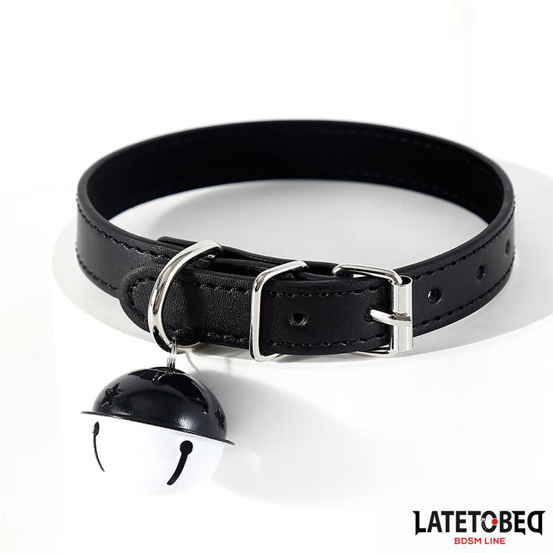 Collar Con Cascabel Ajustable Negro