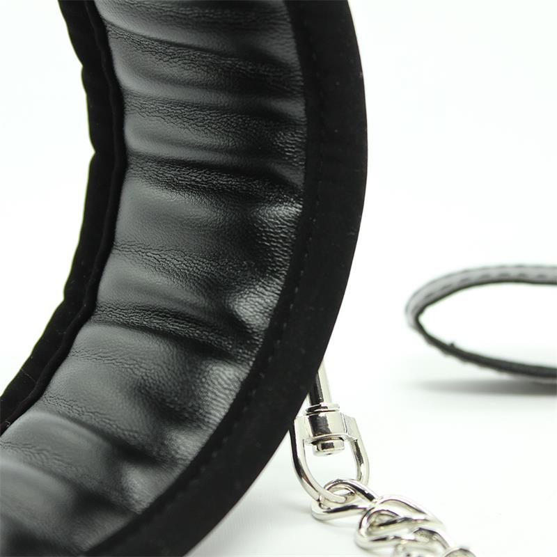 Collar Con Correa Interior Acolchado Negro